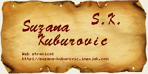 Suzana Kuburović vizit kartica